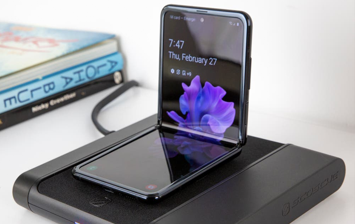 phone on wireless charging pad