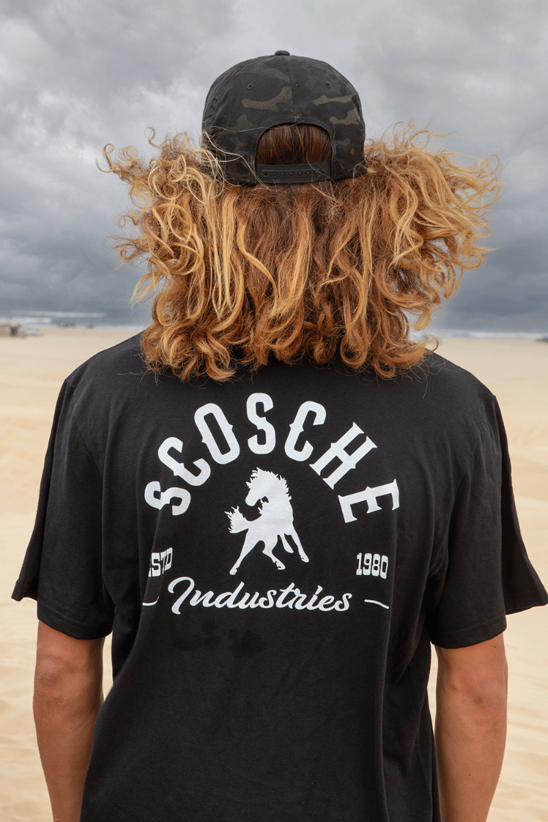 Man wearing Scosche Men's Tee with Bronco Logo