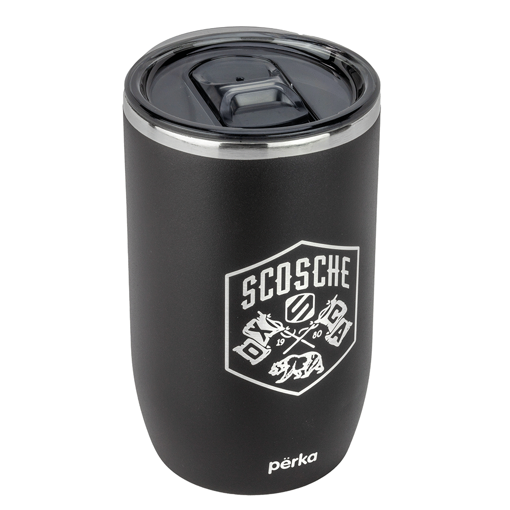 Scosche tumbler with lid on