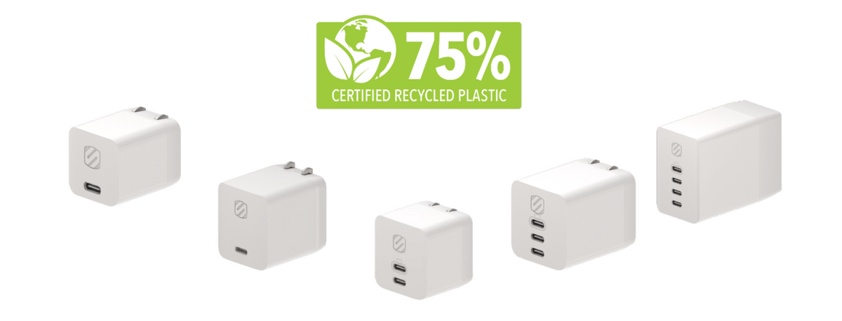 75% Certified Recycled Plastics with Home Charger Lineup