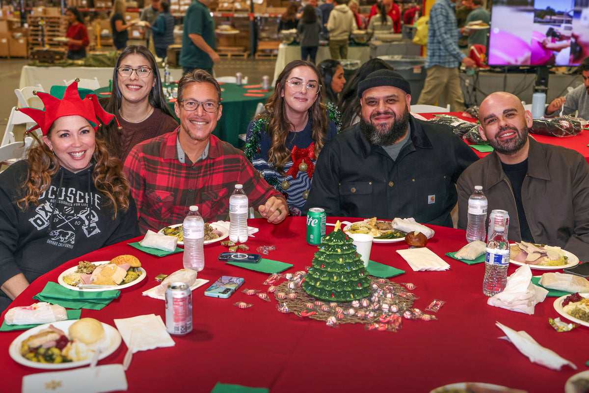 Group of people at Christmas party