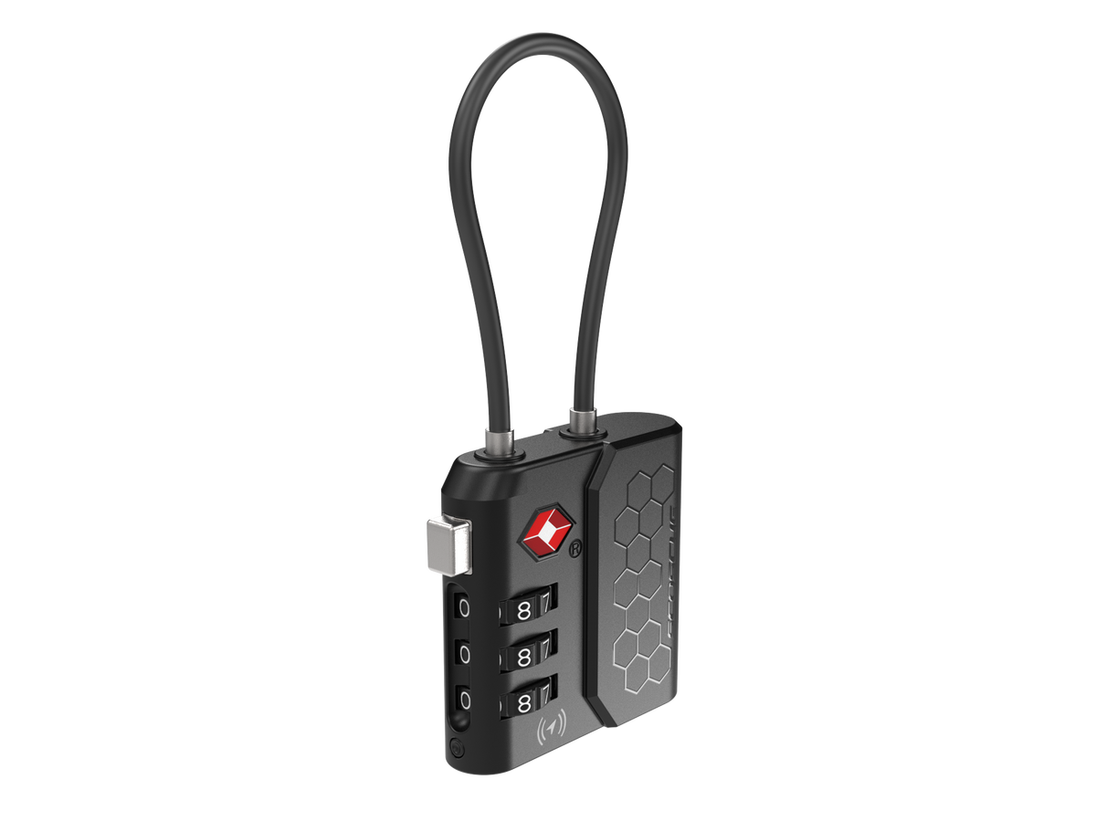 Luggage lock with built-in locator