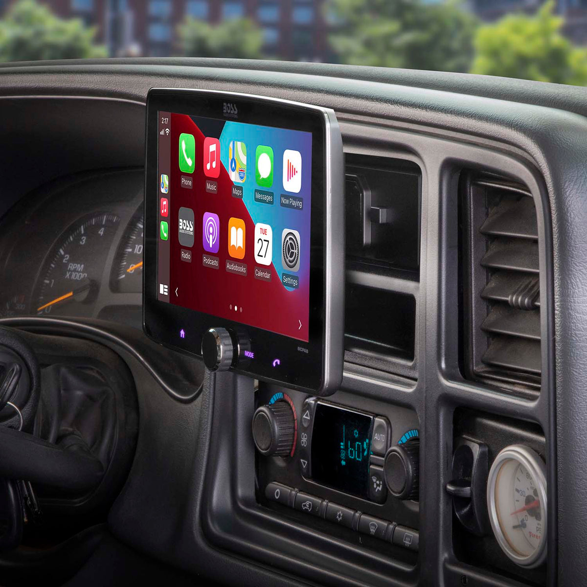 Single DIN Radio Installation Kit Compatible with Select 1994-2012 General Motors Vehicles in car dash