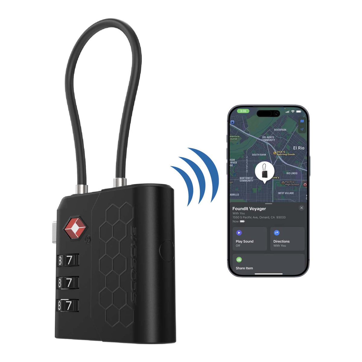 Item Locator & Luggage Lock with phone