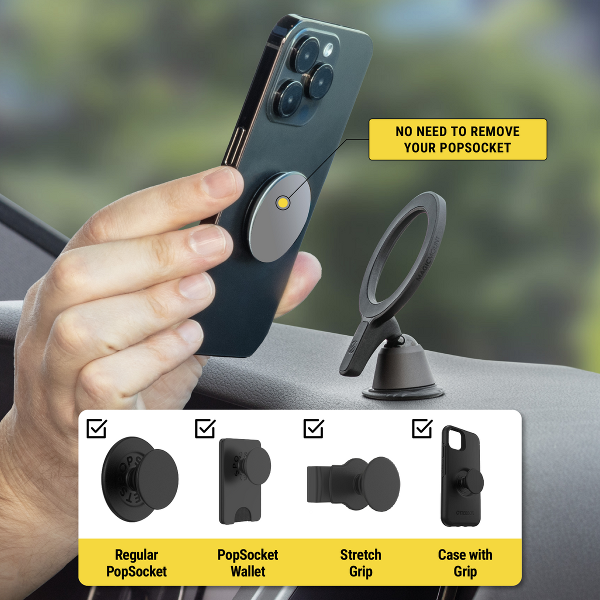 No need to remove your PopSocket