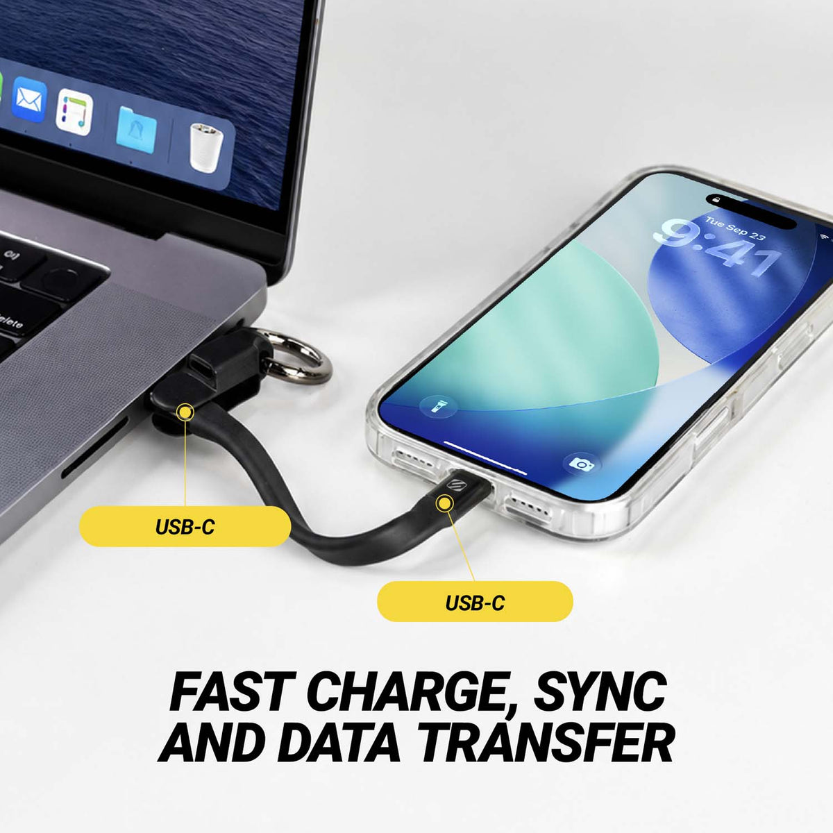 USB-C to USB-C fast charge, sync and data trasfer