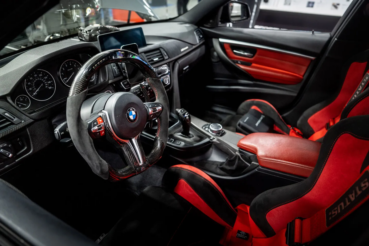 Interior of a heavily modified BMW