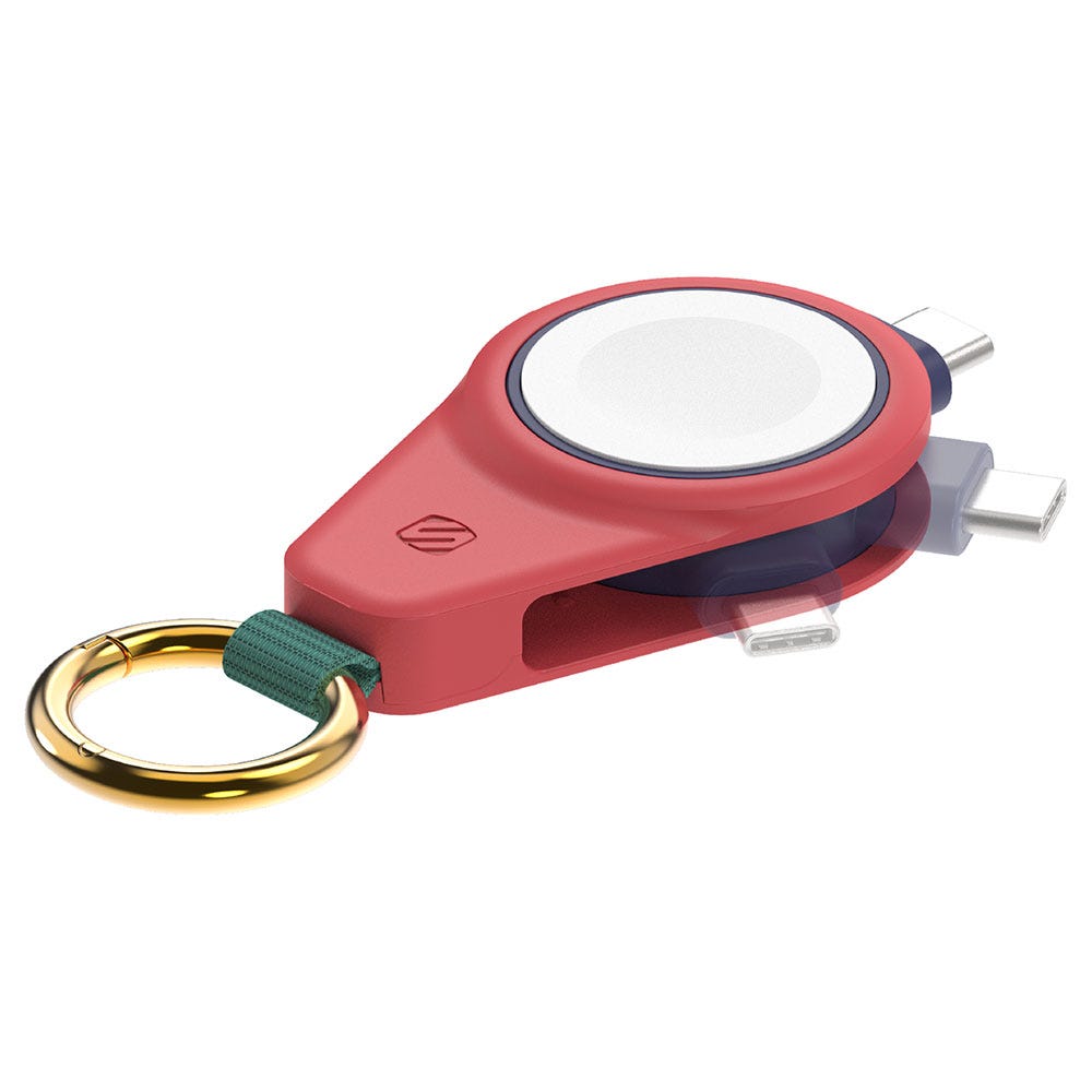 Magnetic Fast Charger Keychain for Apple Watch Sunset Coral