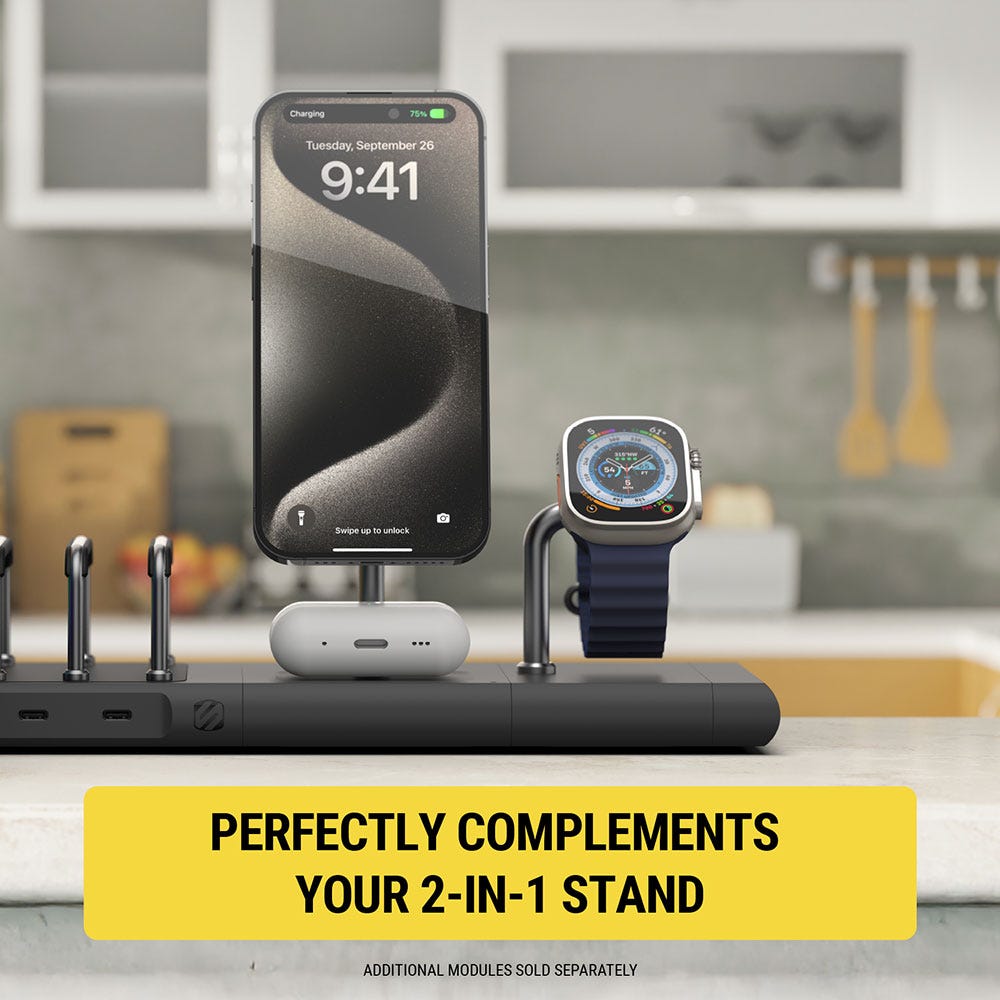 Perfectly complements your 2-in-1 stand. Additional modules sold separately.