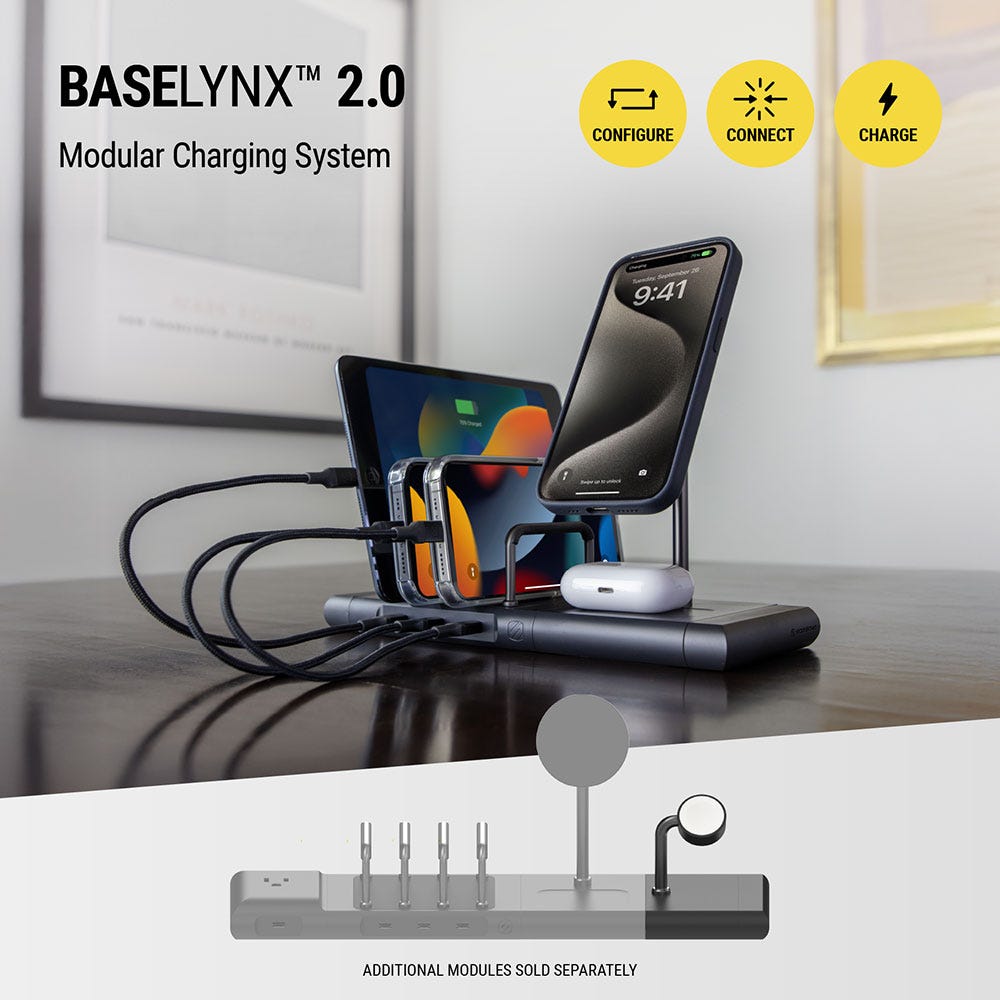 BaseLynx 2.0 modular charging system. Configure connect charge. Additional modules sold separately.