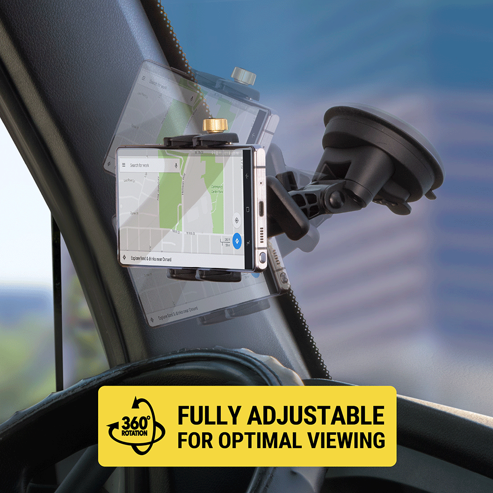360 degree rotation. Fully adjustable for optimal viewing