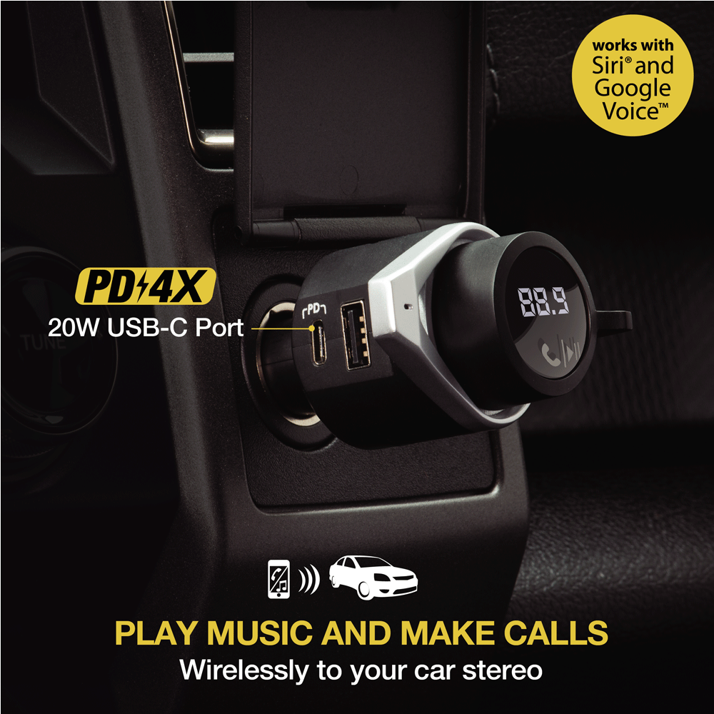 fm transmitter Bluetooth hands free smartphone
