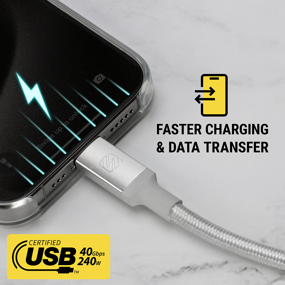 Faster charging and data transfer. certified USB 40 Gbps 240 watt.