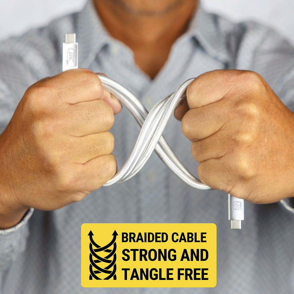 Braided cable - strong and tangle free