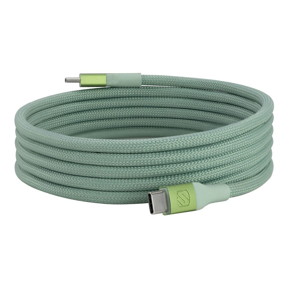 Tangle-Free USB-C to USB-C Magnetic 6-Ft. Charging Cable Seaglass