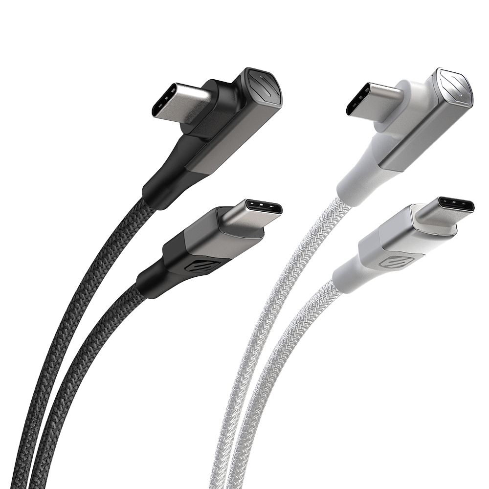 USB-C to Right-Angle USB-C Charge Sync & Power Braided Cable
