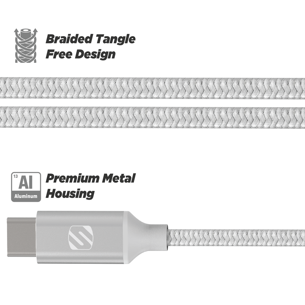 Braided USB-C to Lightning 1ft 4ft or 8ft Cable