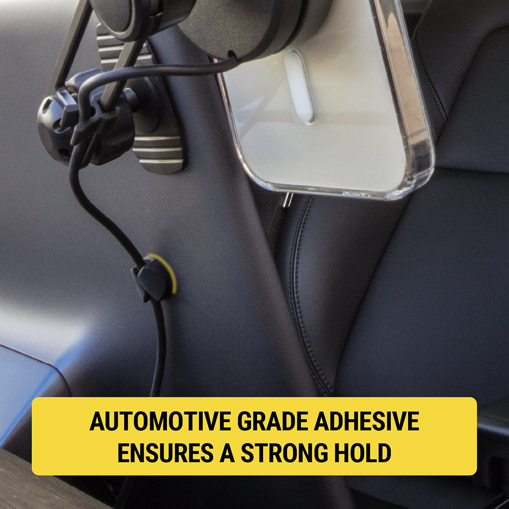 Automotive grade adhesive ensures a strong hold