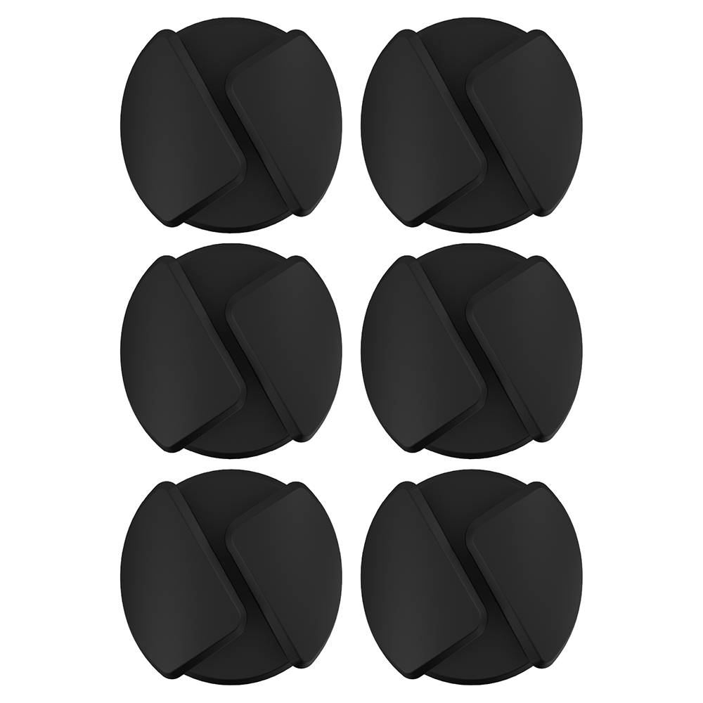 Round Adhesive Cable Management Clips (6-Pack)