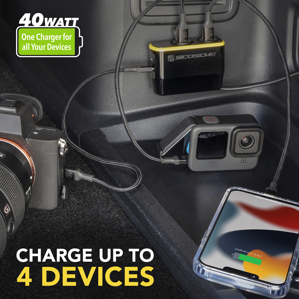 Dual USB-C Charger and 12V for Cars