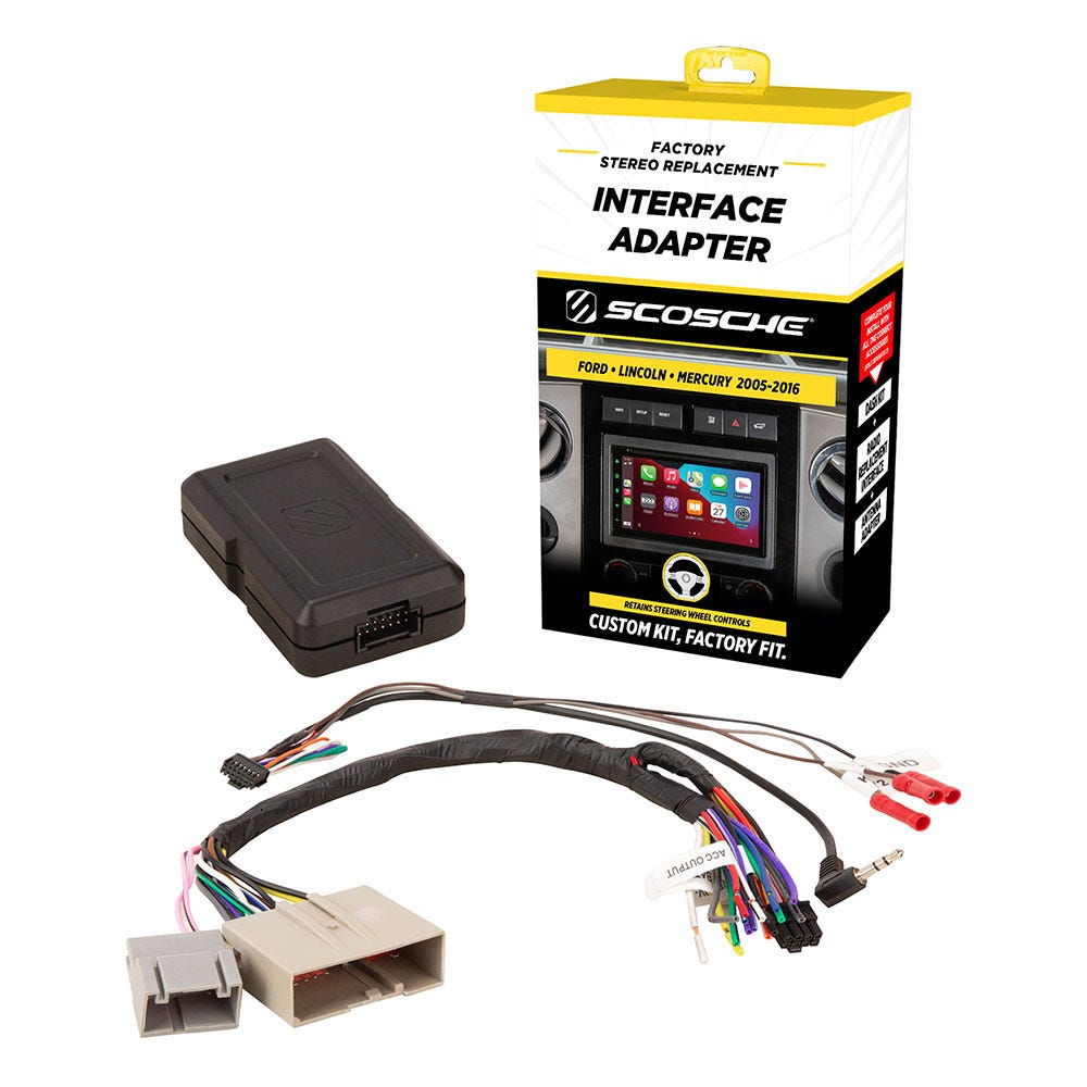 Factory Stereo Replacement Interface Compatible with 2005 to 2016 SELECT Ford Lincoln & Mercury Vehicles
