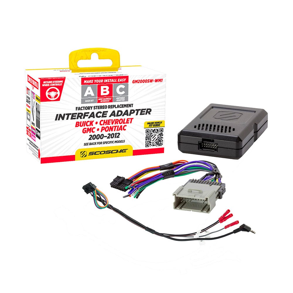 Scosche Wiring Harness Compatible with 2000-2013 General Motors Retains Steering Controls GM2000SW-WM1