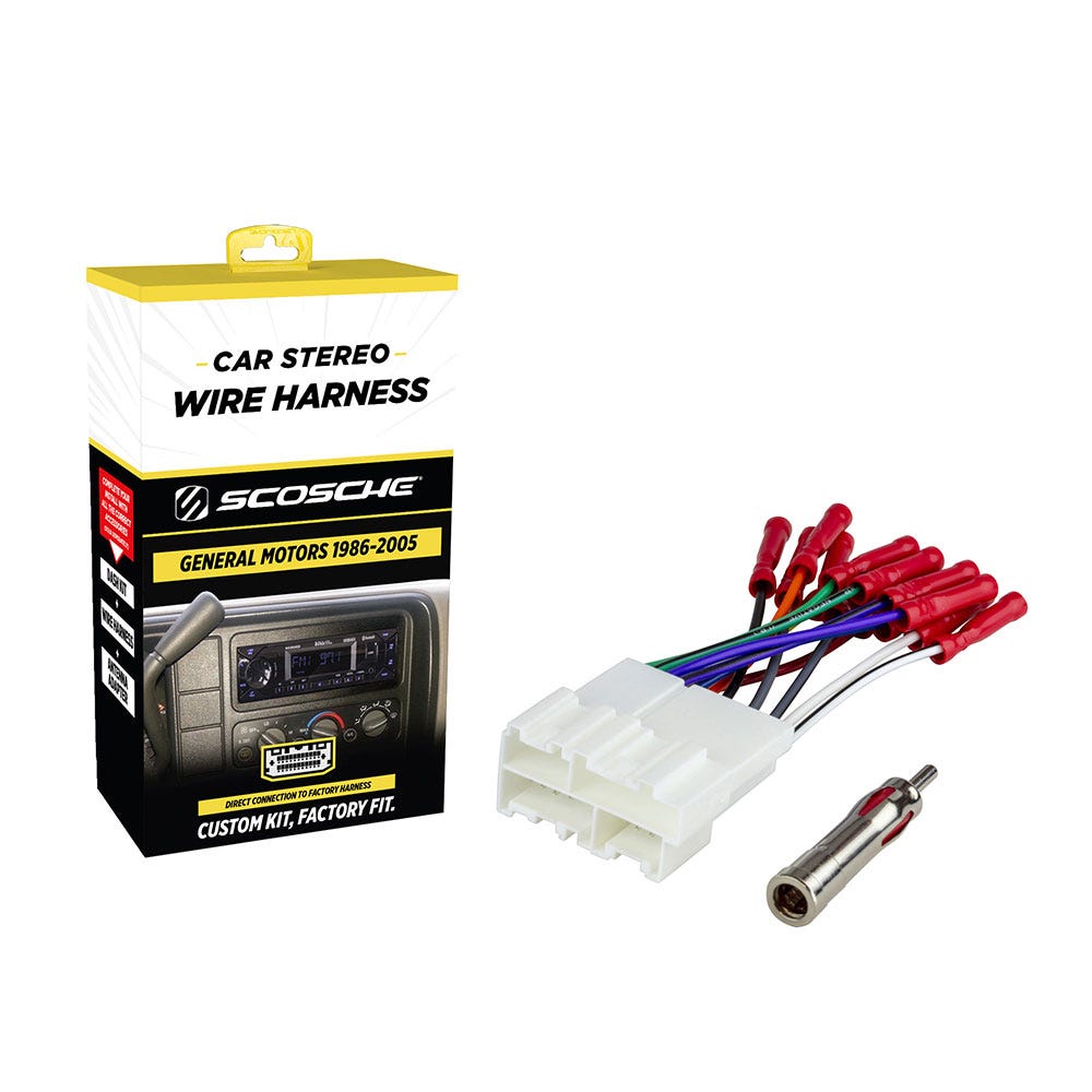 Select 1986-2005 GM Vehicles Wire Harness & Antenna Adapter Bundle