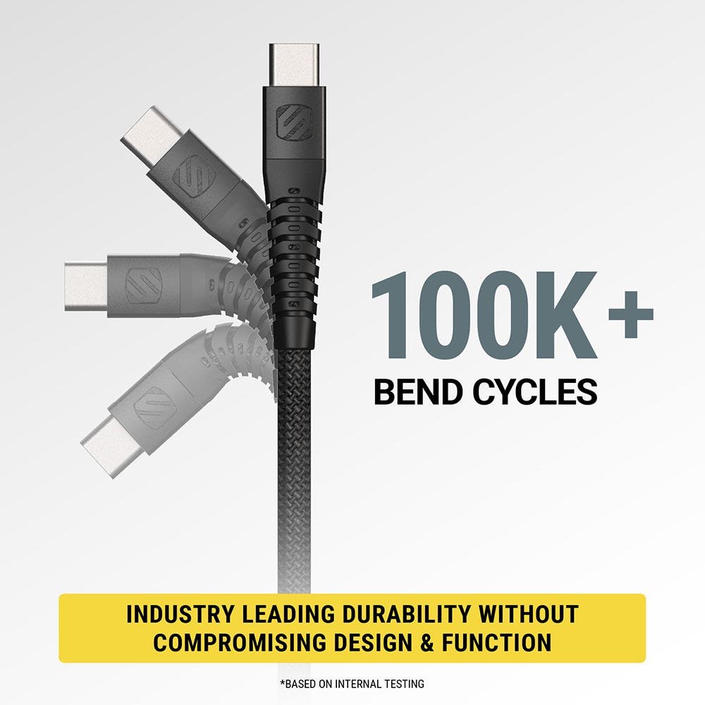 100K+ Bend cycles (based on internal testing). Industry leading durability without compromising design and function.