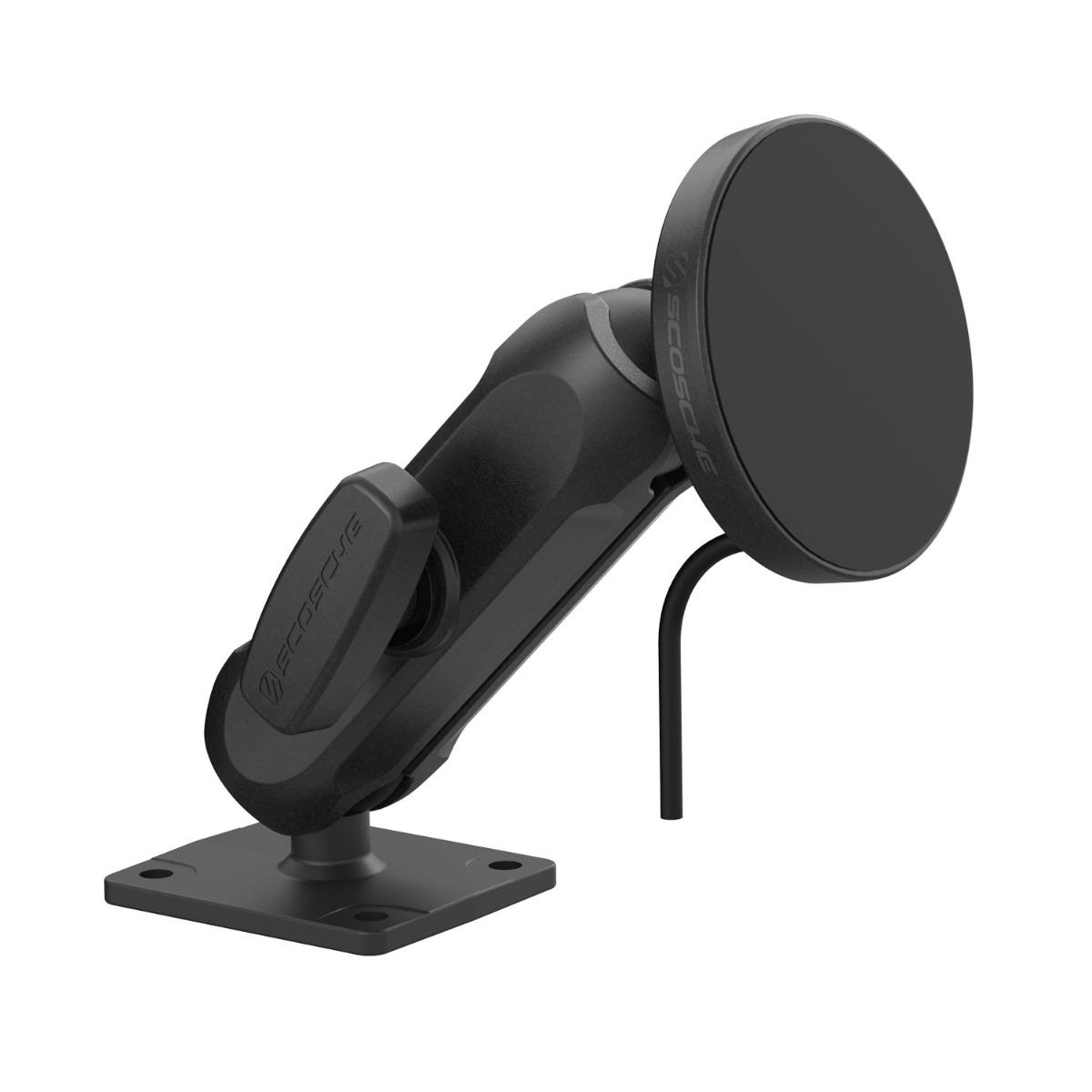 25W Wireless Charging Head with Dual-Socket Mount Arm (Medium) and AMPS Base with 25mm Ball