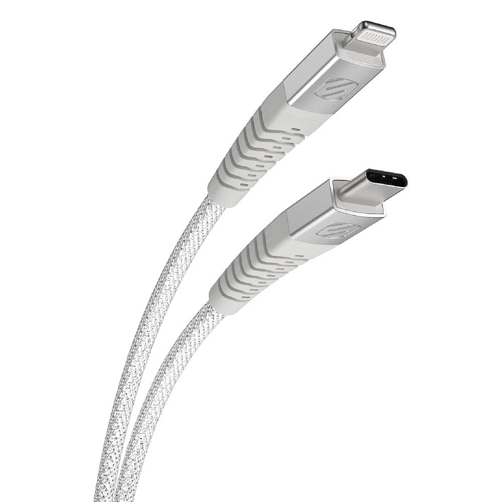 Heavy-Duty USB-C to Lightning 4-Ft. Charging Cable White