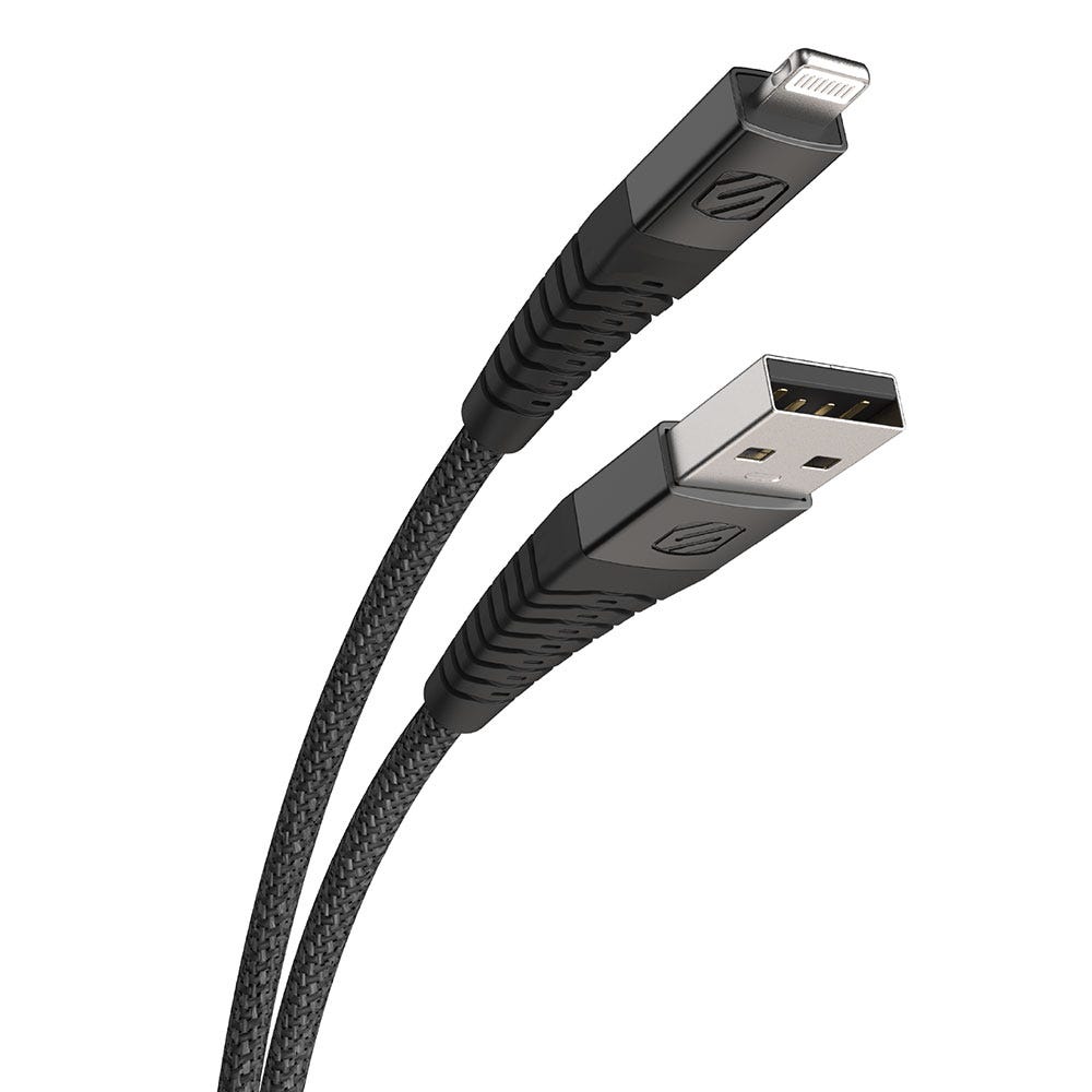 USB-A to Lightning Heavy-Duty 4-Ft. Charging Cable Black