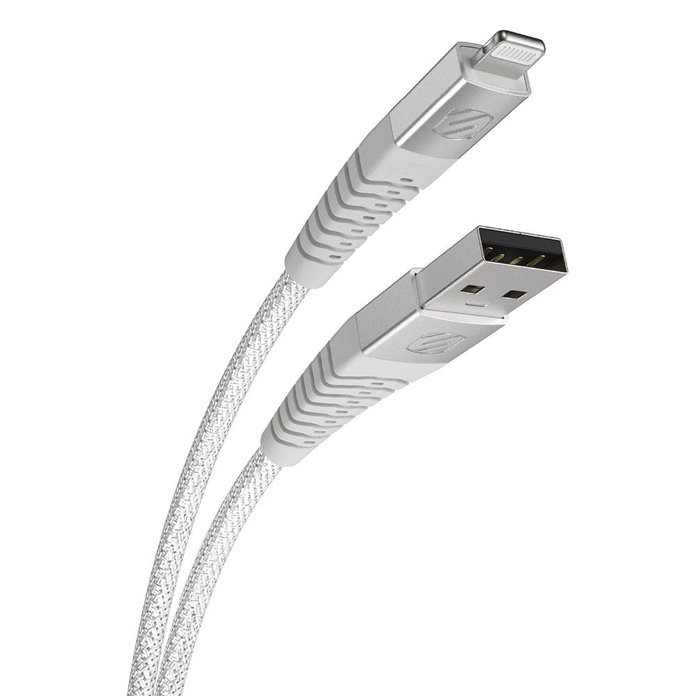 USB-A to Lightning Heavy-Duty 4-Ft. Charging Cable White