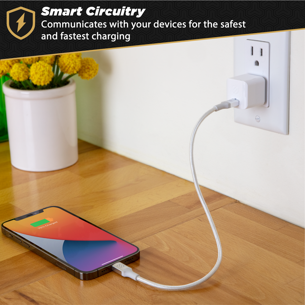 Smart circuitry communicates with your devices for the safest and fastest charging.