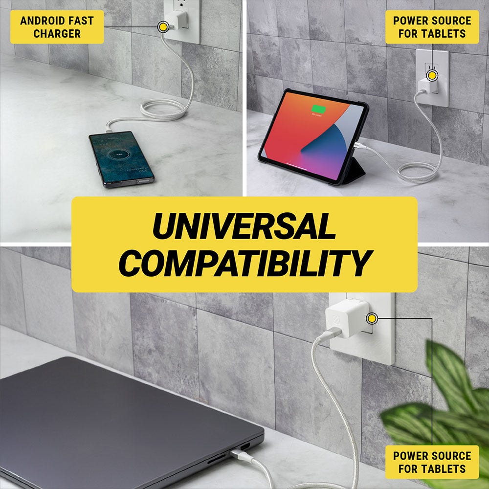 Universal Compatibility - Android fast charger power source for tablets power source for laptops