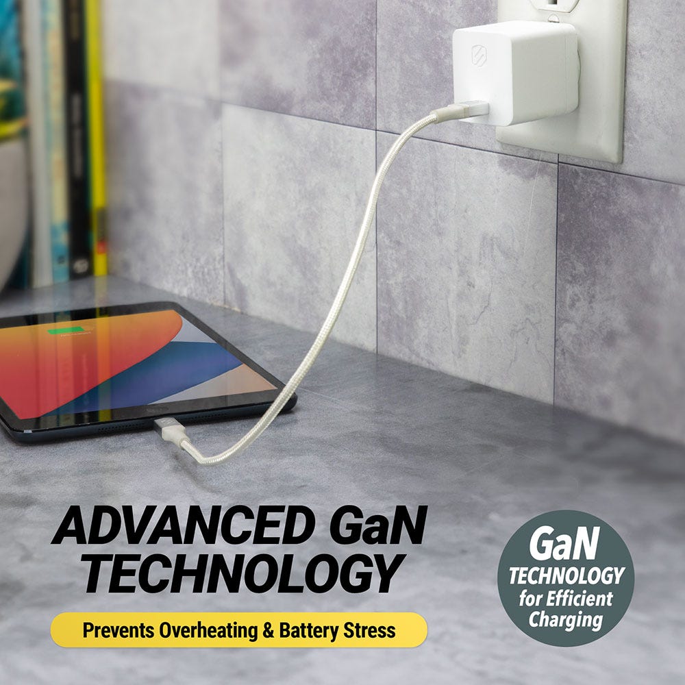 Advanced GaN technology for efficient charging. Prevents overheating and battery stress.