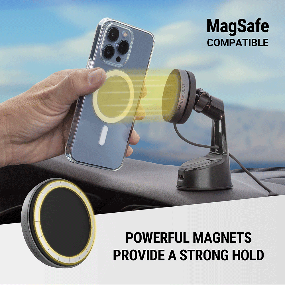 Apple MagSafe compatible. Powerful magnets provide a strong hold.
