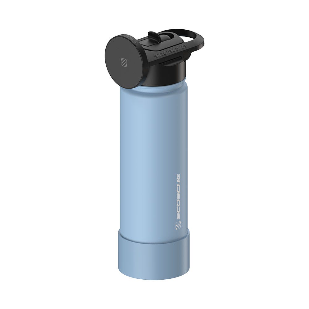 Insulated Water Bottle with Built-In MagSafe Compatible Phone Mount Blue 22 Oz.