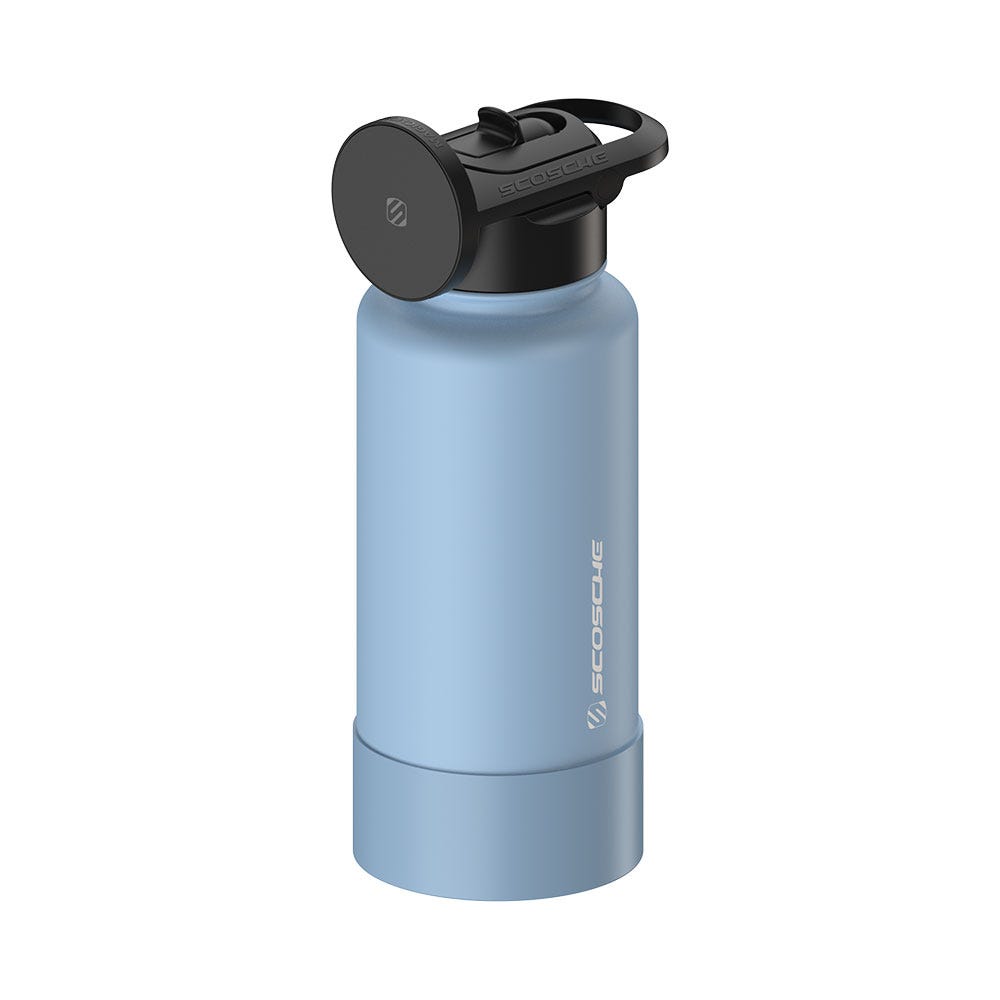 Insulated Water Bottle with Built-In MagSafe Compatible Phone Mount Blue 32 Oz.