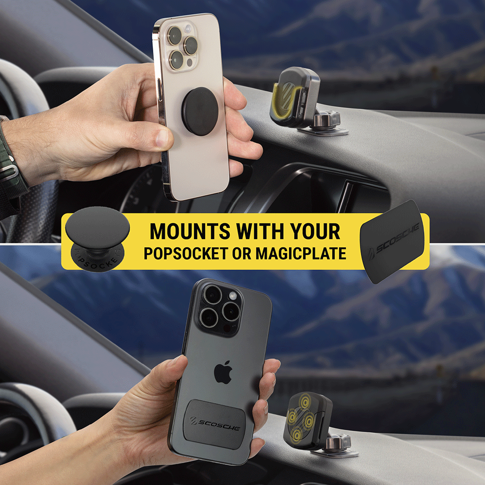 Mounts with your PopCocket or MagicPlate