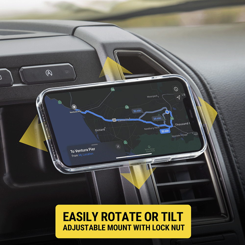 Easily rotate or tilt adjustable mount with lock nut