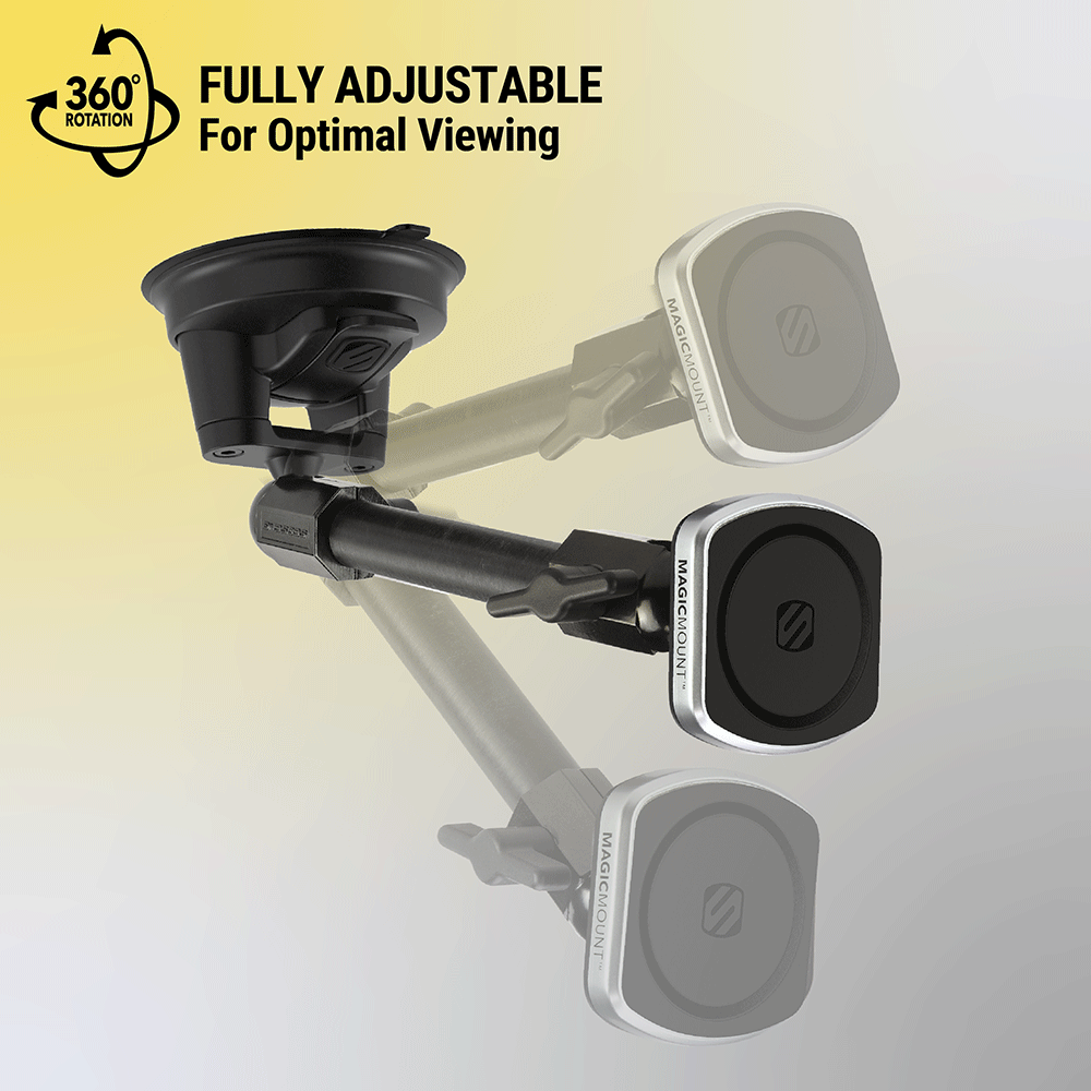 360 degree rotation. Fully adjustable for optimal viewing.