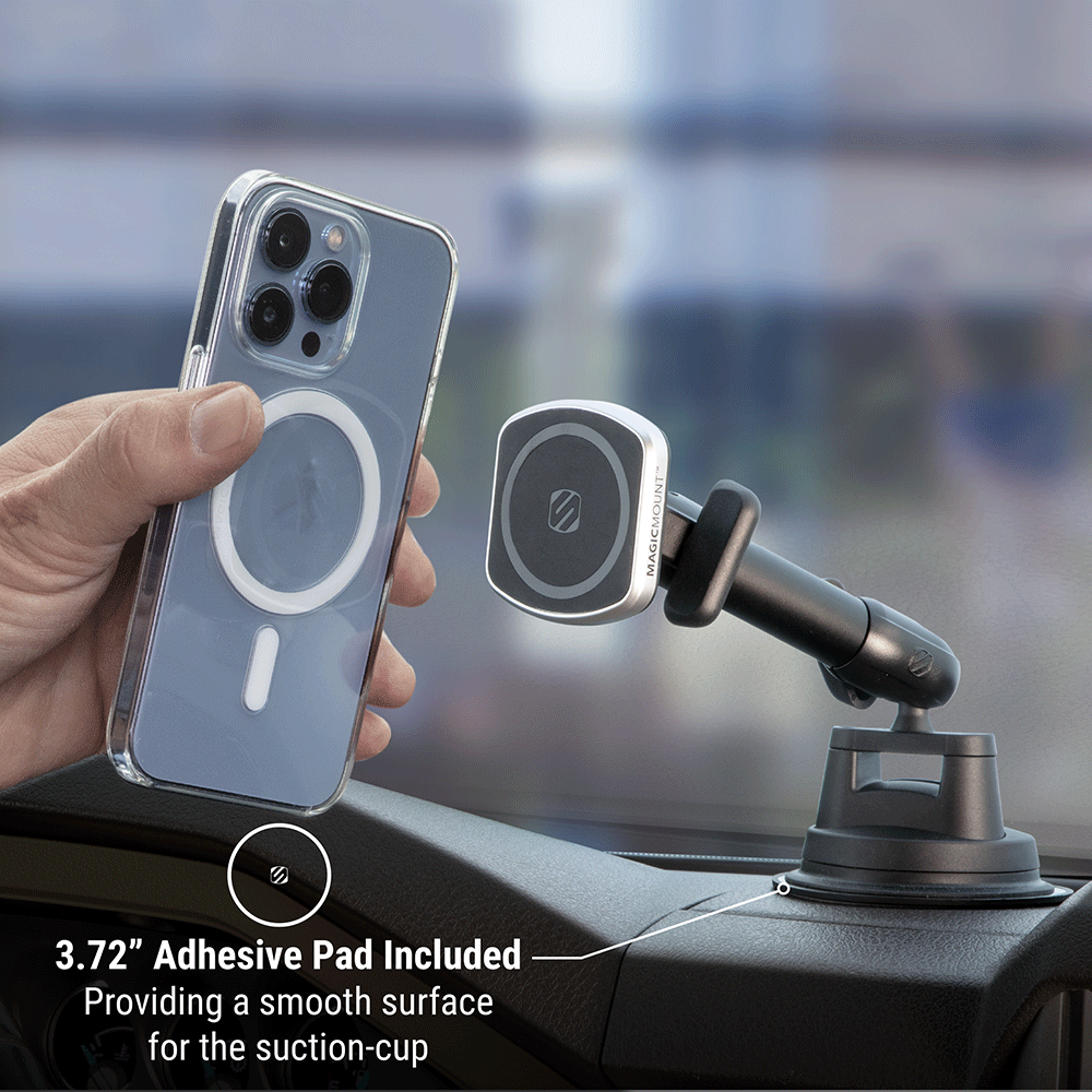 3.72 adhesive pad included providing a smooth surface for the suction cup"