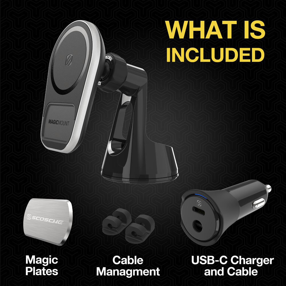 MagSafe Compatible Wireless Charging Window/Dash Mount kit