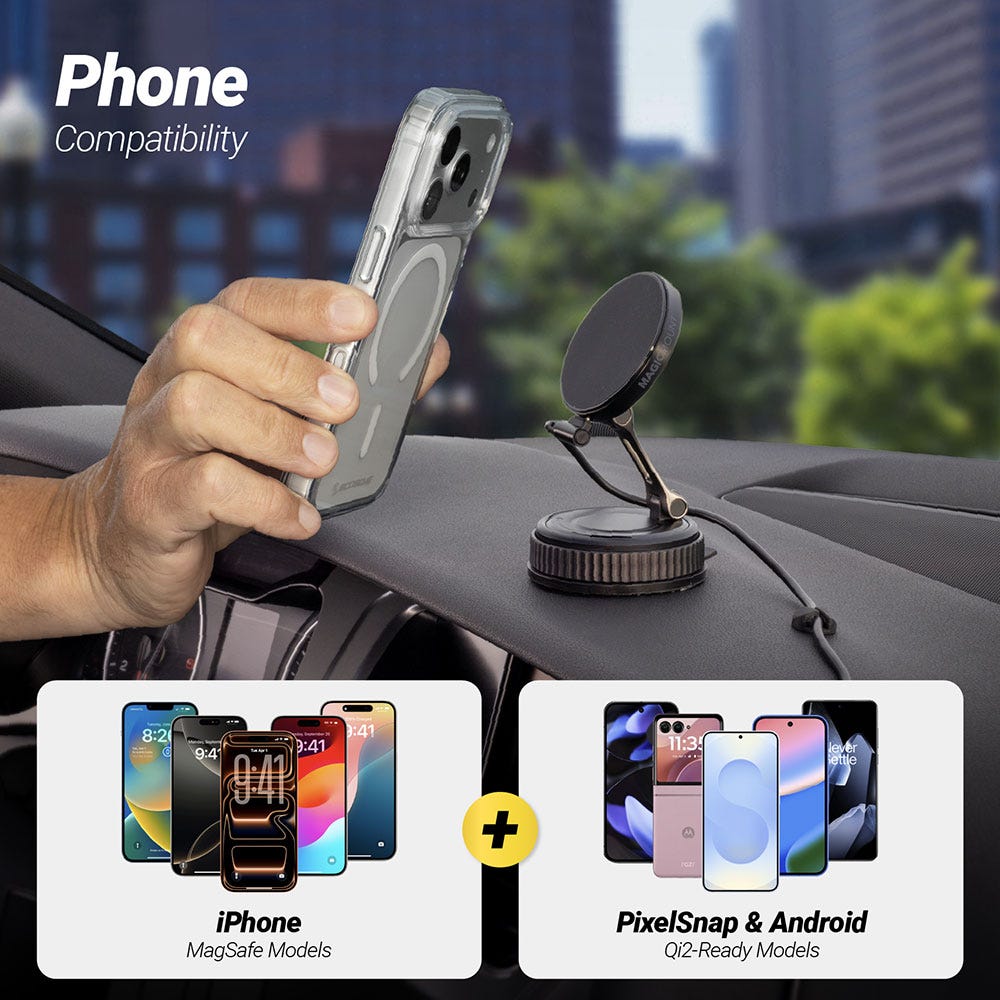 Phone compatibility - iPhone MagSafe models PixelSnap and Android Qi2-ready models