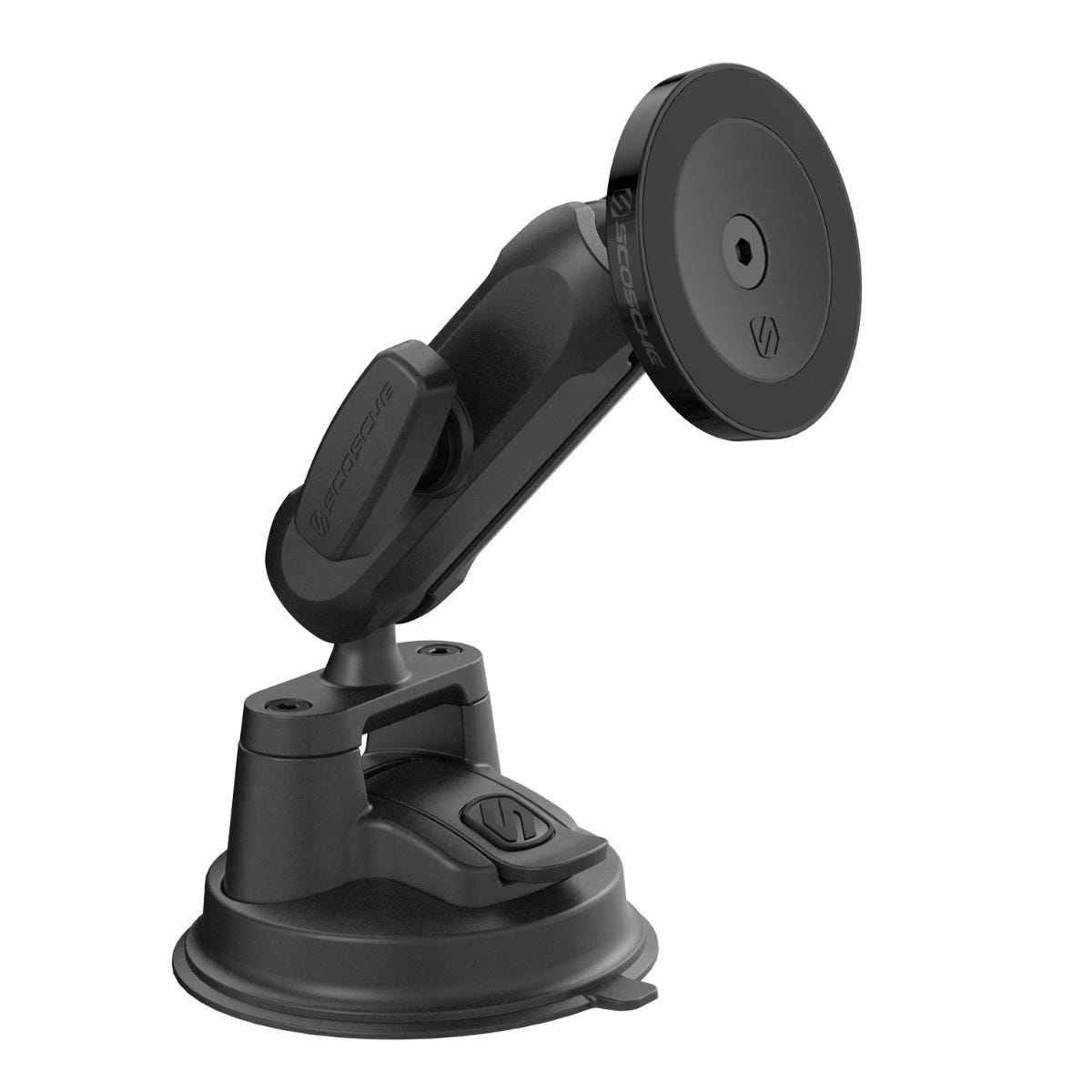 Magnetic Phone Mount Head with Dual-Socket Mount Arm (Medium) & Suction Cup Base Phone Mount Bundle
