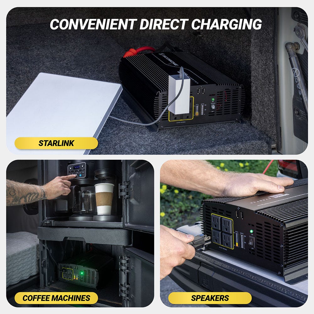 Convenient direct charging - Starlink coffee machines speakers