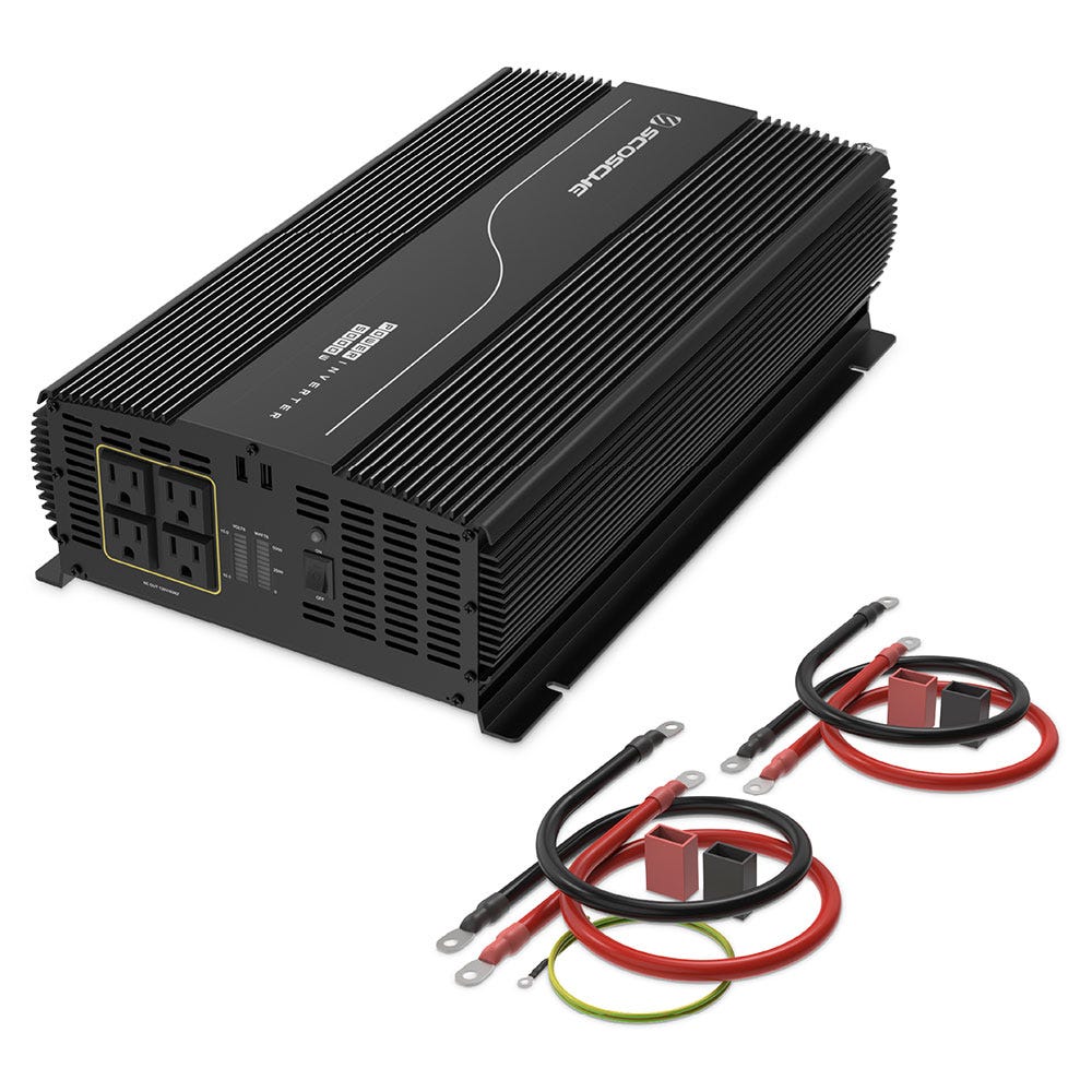 5000W 10K Modified Sine Wave Inverter with 4 AC Outlets and 2 USB-A Ports
