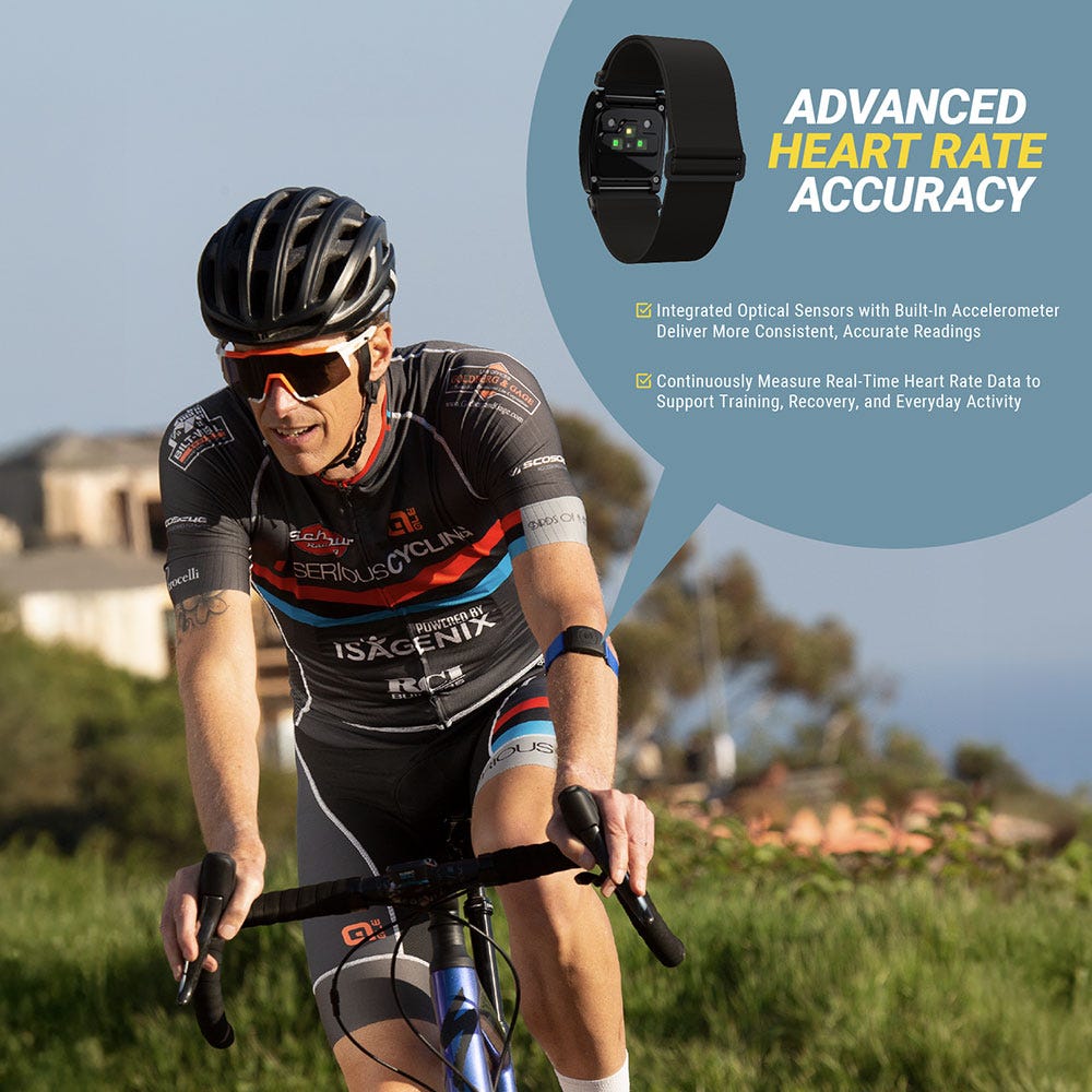 Advanced heart rate accuracy. Integrated optical sensors with built-in accelerometer deliver more consistent accurate readings. Continuously measure real-time heart rate data to support training recovery and everyday activity