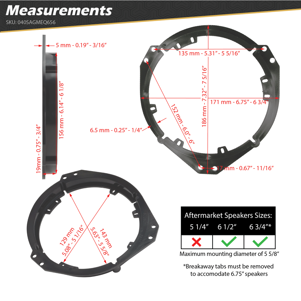 6.5 or 5.25" aftermarket speakers"