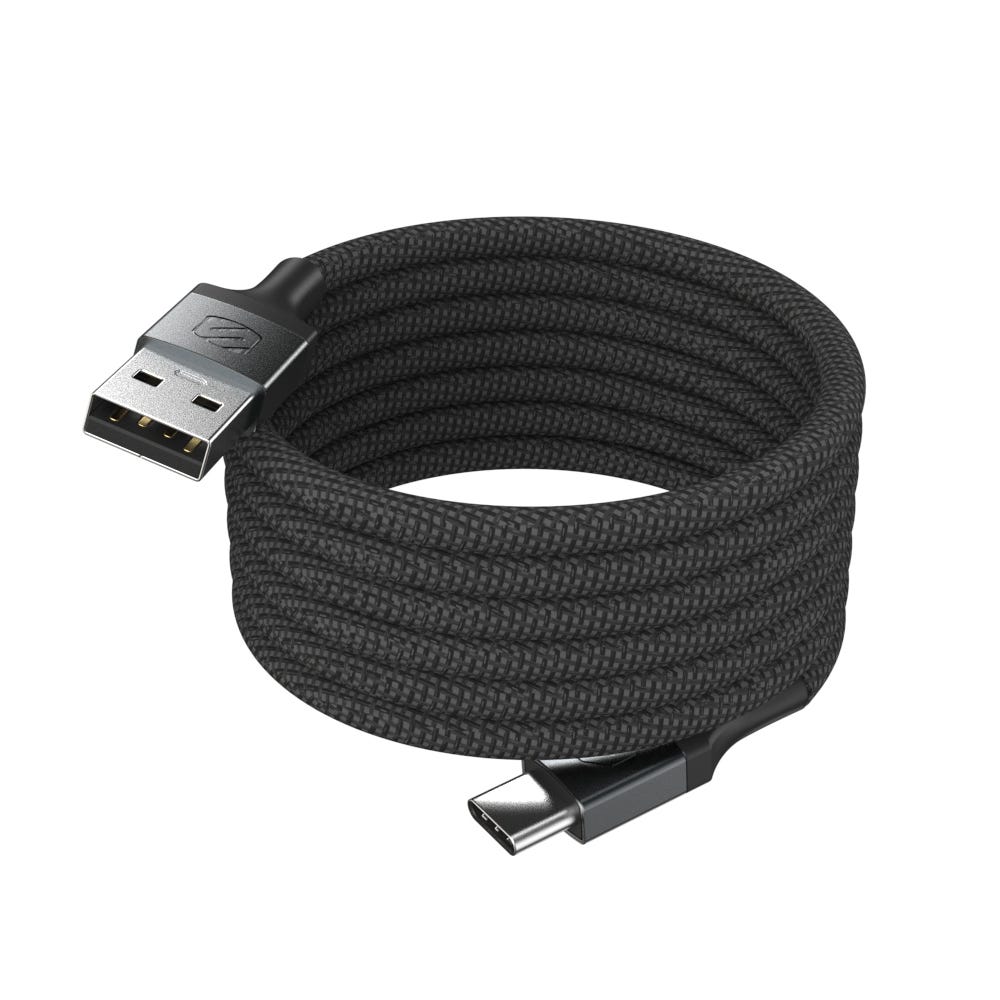 Tangle-Free USB-A to USB-C 3-Ft. Magnetic Charging Cable